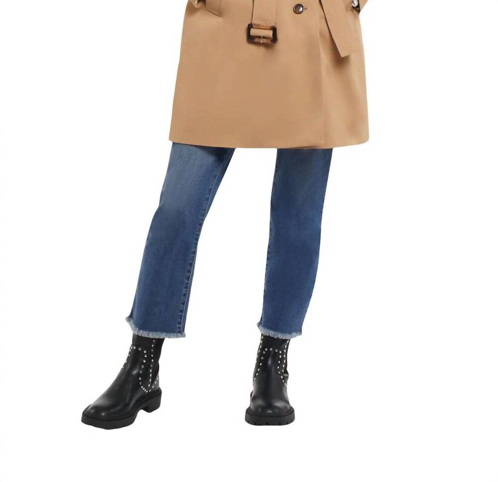 NEW TRIBAL nedra long sleeve trench coat in nutmeg